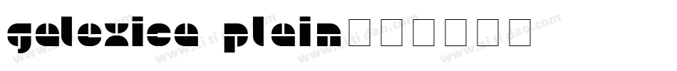Galexica Plain字体转换